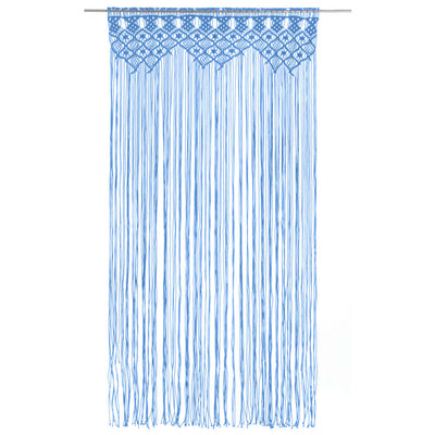 Macrame verho sininen 140x240 cm puuvilla