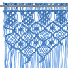 Macrame verho sininen 140x240 cm puuvilla