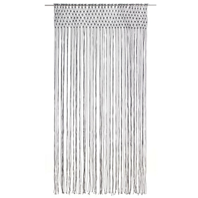 Macrame verho antrasiitti 140x240 cm puuvilla