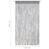 Antrasiitti macrame verho Adinus 140x240cm (puuvilla)