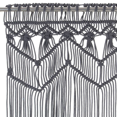 Macrame verho antrasiitti 140x240 cm puuvilla