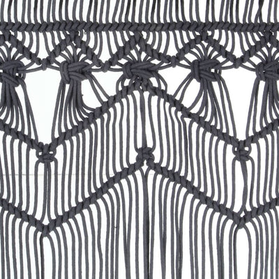 Macrame verho antrasiitti 140x240 cm puuvilla