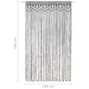 Antrasiitti macrame verho Ilariu 140x240cm (puuvilla)