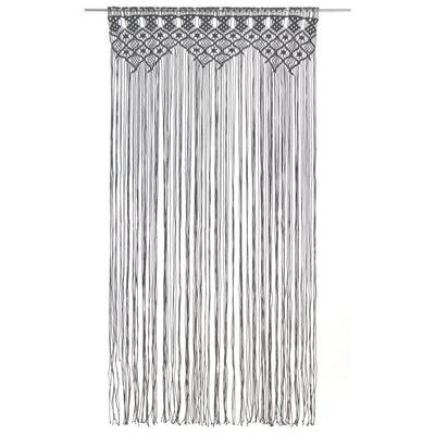 Macrame verho antrasiitti 140x240 cm puuvilla