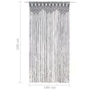 Macrame verho antrasiitti 140x240 cm puuvilla