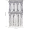 Macrame verho antrasiitti 140x240 cm puuvilla