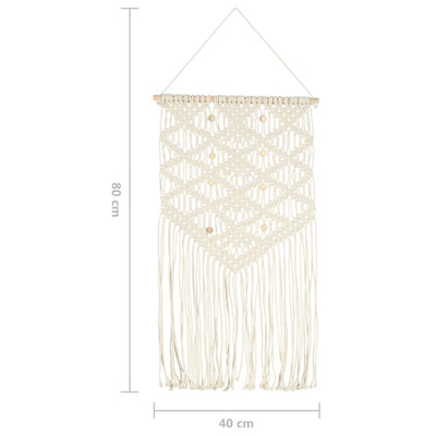 Macrame seinäkoriste Eco 40x80cm (puuvilla)
