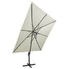 Hiekka aurinkovarjo cantilever tolpalla ja led-valoilla Latinca 300cm