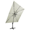 Hiekka aurinkovarjo cantilever tolpalla ja led-valoilla Latinca 300cm
