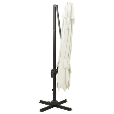 Aurinkovarjo cantilever tuplakatolla 300x300 cm hiekka