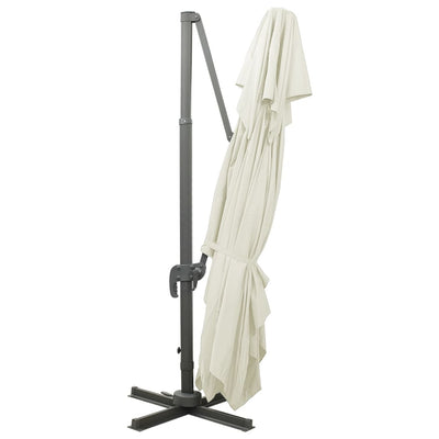 Hiekka puutarhan aurinkovarjo kaksoiskärjellä Taban 400x300cm