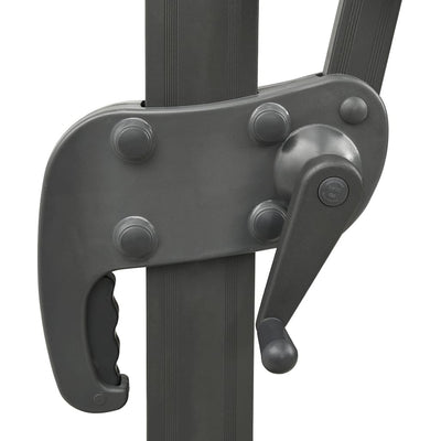 Bordeaux'npunainen puutarhan aurinkovarjo kaksoisvarrella Taban 400x300cm