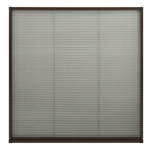 Laskostettu hyönteisverkko ikkunaan 120x120 cm alumiini ruskea