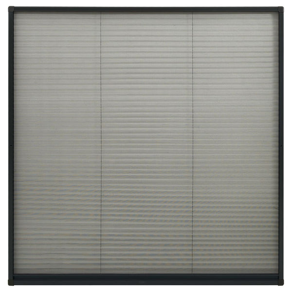 Laskostettu hyönteisverkko ikkunaan 120x120cm alumiini antras.