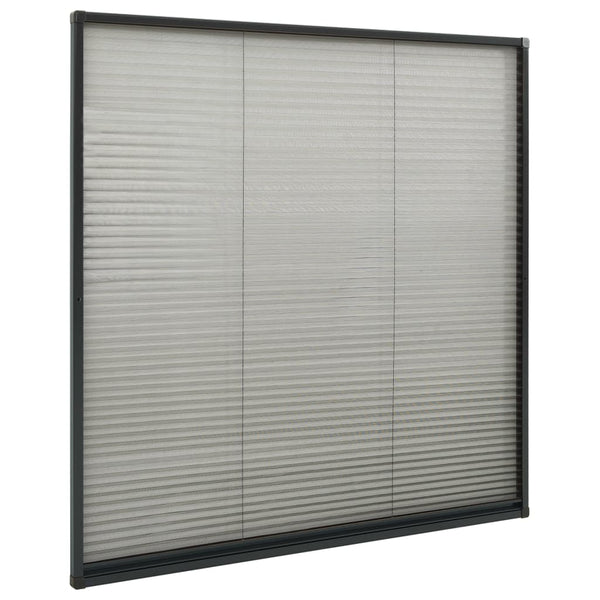 Laskostettu hyönteisverkko ikkunaan 120x120cm alumiini antras.