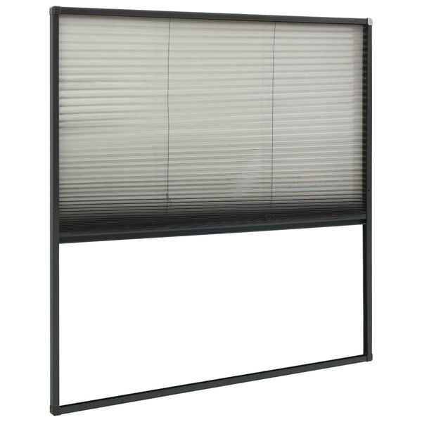 Laskostettu hyönteisverkko ikkunaan 120x120cm alumiini antras.