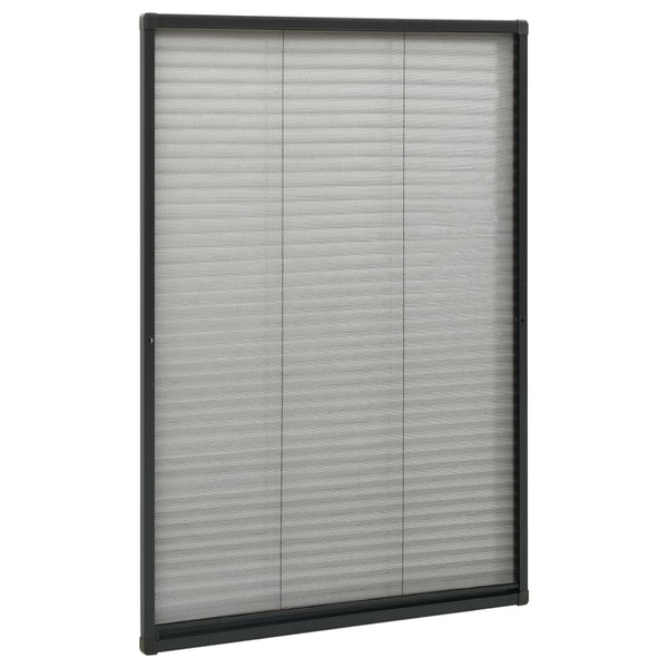 Laskostettu hyönteisverkko ikkunaan 80x160cm alumiini antras.