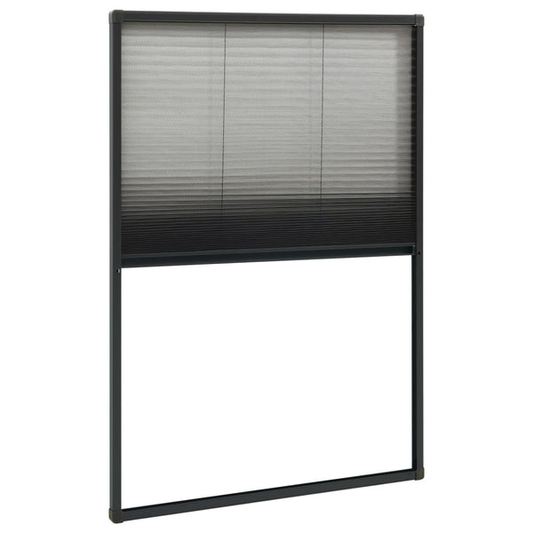 Laskostettu hyönteisverkko ikkunaan 80x160cm alumiini antras.