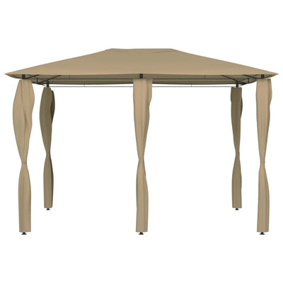 Huvimaja sivuseinillä 3x4x2,6 m harmaanruskea 160 g/m²