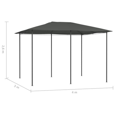 Huvimaja 3x4x2,6 m antrasiitti 160 g/m²