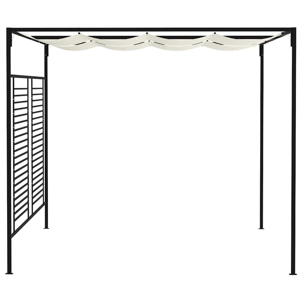 Huvimaja sisäänvedettävä katto 3x4x2,3 m kerma 180 g/m²