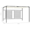 Huvimaja sisäänvedettävä katto 3x4x2,3 m kerma 180 g/m²