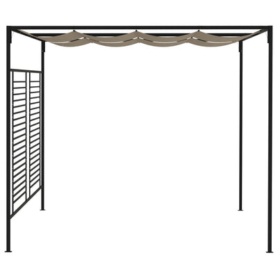 Huvimaja sisäänvedettävä katto 3x4x2,3 m taupe 180 g/m²