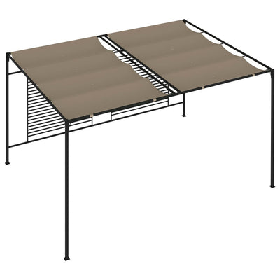 Huvimaja sisäänvedettävä katto 3x4x2,3 m taupe 180 g/m²