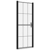 Suihkuovi karkaistu lasi 81x195 cm musta