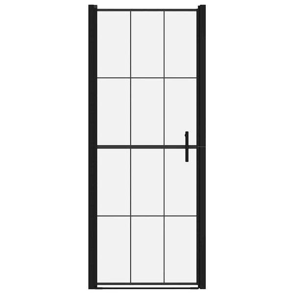 Suihkuovi karkaistu lasi 81x195 cm musta