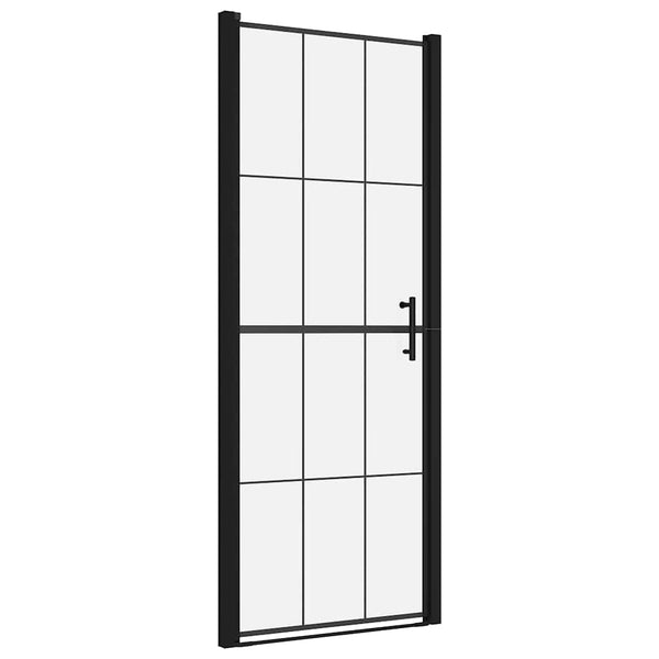 Suihkuovi karkaistu lasi 91x195 cm musta