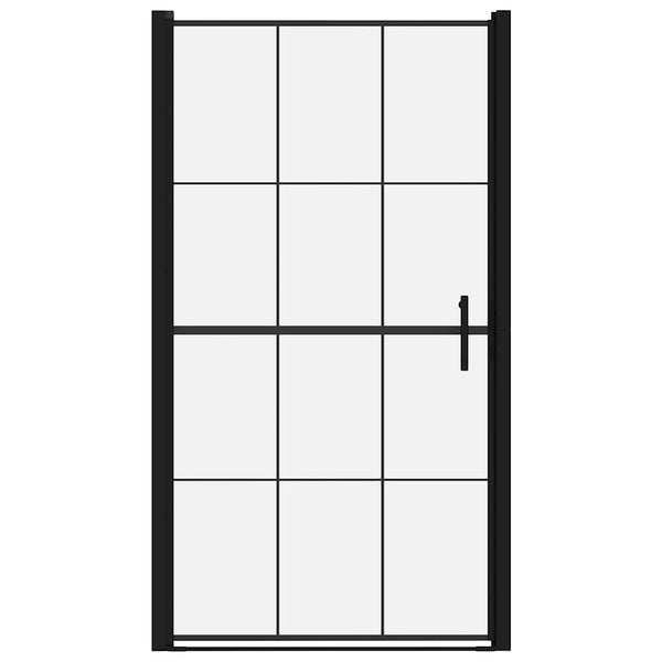 Suihkuovi karkaistu lasi 100x178 cm musta