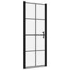 Suihkuovi karkaistu lasi 81x195 cm musta