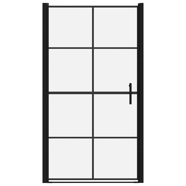 Suihkuovi karkaistu lasi 100x178 cm musta