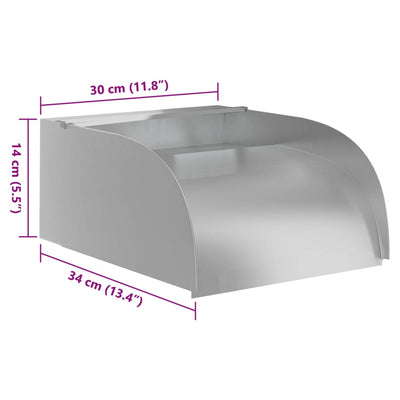 Ruostumaton teräs vesiputous led-valoilla Malenia 30x34x14cm