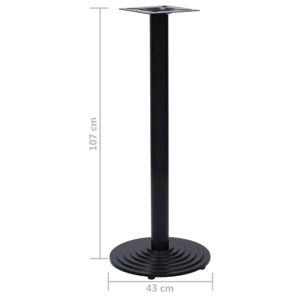 Bistropöydän jalka musta Ø43x107 cm valurauta
