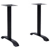 Bistropöydän jalat 2 kpl musta 61x8x72 cm valurauta
