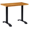 Bistropöydän jalat 2 kpl musta 61x8x72 cm valurauta