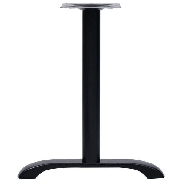 Bistropöydän jalat 2 kpl musta 61x8x72 cm valurauta