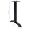 Bistropöydän jalat 2 kpl musta 61x8x72 cm valurauta