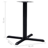 Bistropöydän jalka musta 76x76x72 cm valurauta