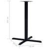 Bistropöydän jalka musta 76x76x107 cm valurauta