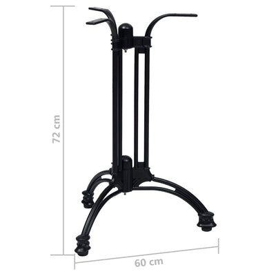Bistropöydän jalka musta Ø60x72 cm valualumiini