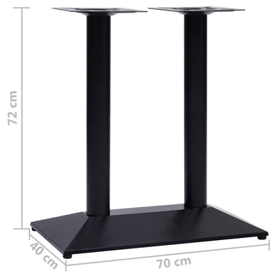 Bistropöydän jalka musta 70x40x72 cm valurauta