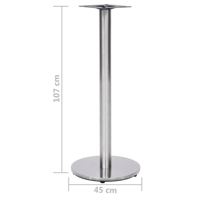 Bistropöydän jalka hopeanvärinen Ø45x107 cm ruostumaton teräs