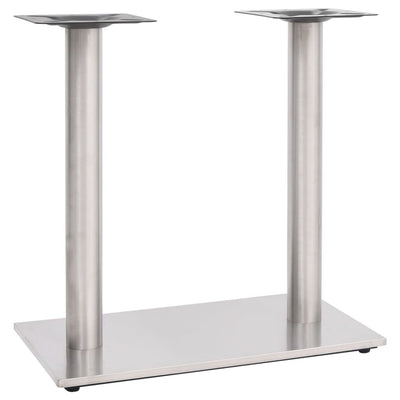 Bistropöydän jalka hopean värinen 70x40x72 cm ruostumaton teräs
