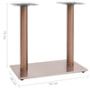 Bistropöydän jalka messingin väri 70x40x72 cm ruostumaton teräs