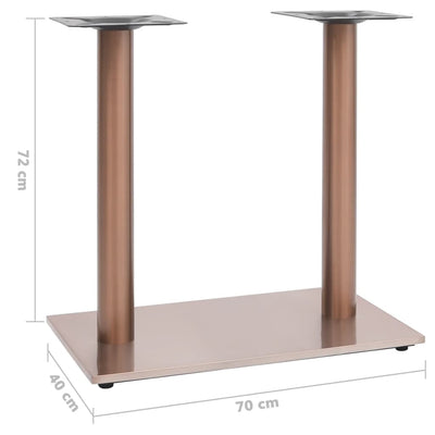 Bistropöydän jalka messingin väri 70x40x72 cm ruostumaton teräs