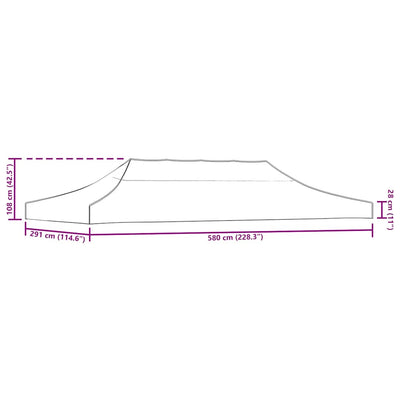 Vihreä juhlateltan katto Parthenia 6x3 m (270 g/m²)