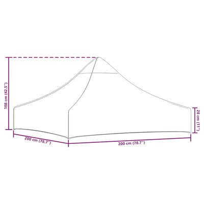 Sininen juhlateltan katto Parthenia 2x2 m (270 g/m²)